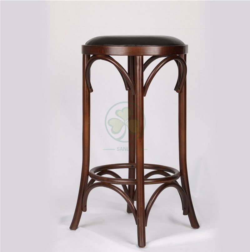 Wooden Round Bar Stool