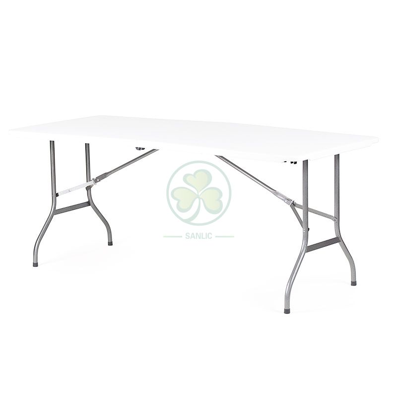 6FT Rectangular Fold-In-Half Table with Lock T3.5