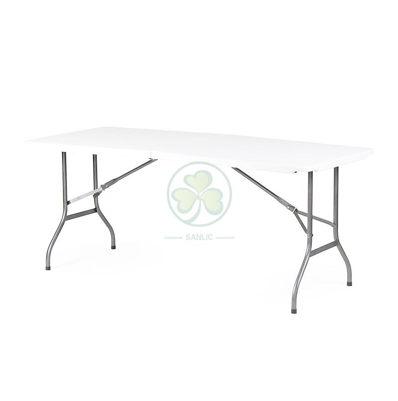 6FT Rectangular Fold-In-Half Table with Lock T4.0