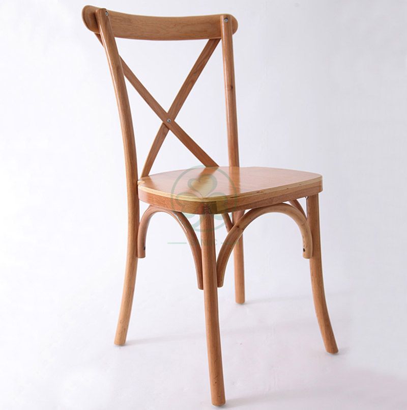 Wholesale Natural Color Wooden Cross Back Chair   SL-W1801RGXB