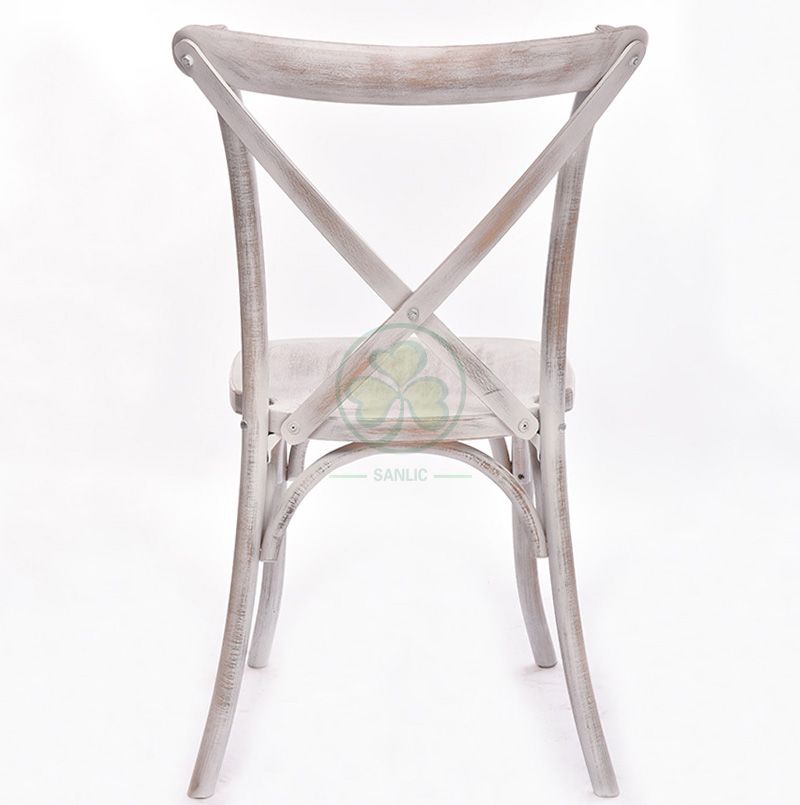 Wooden Banquet Limewash Crossback Chairs SL-W1807RGXB