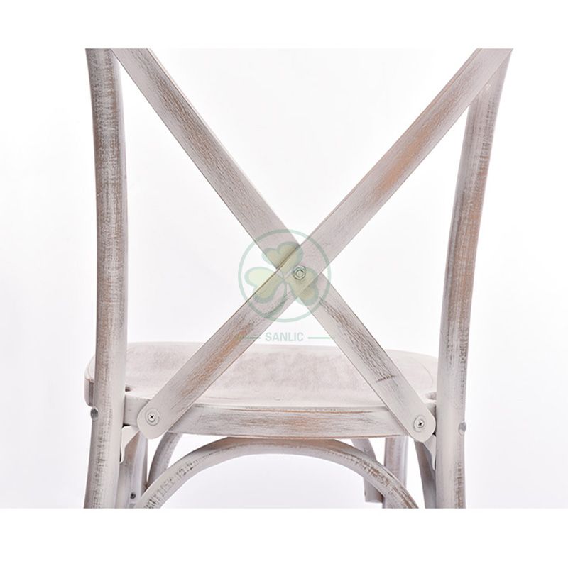 Wooden Banquet Limewash Crossback Chairs SL-W1807RGXB