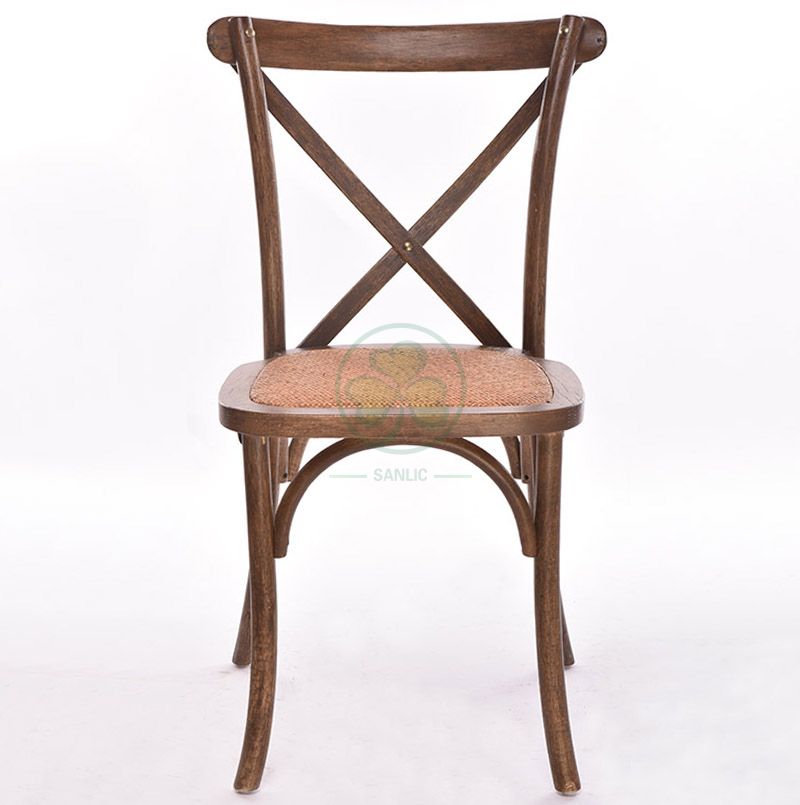 Rustic Solid Beech Wood Crossback Dining Chairs   SL-W1806RGXB