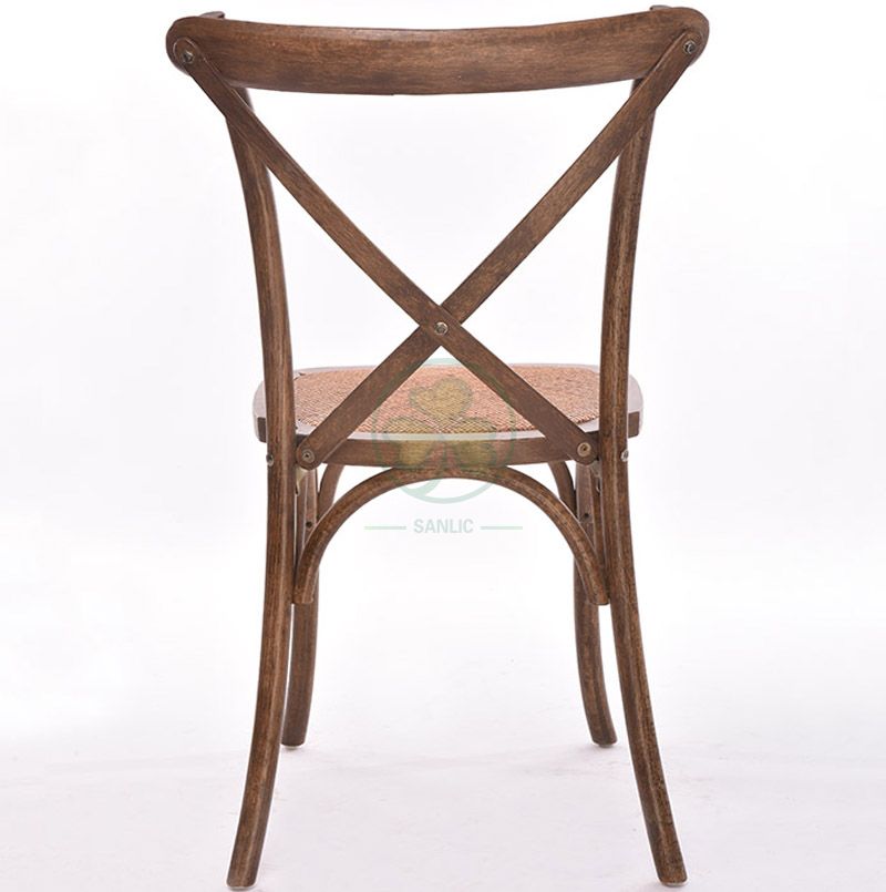 Rustic Solid Beech Wood Crossback Dining Chairs   SL-W1806RGXB