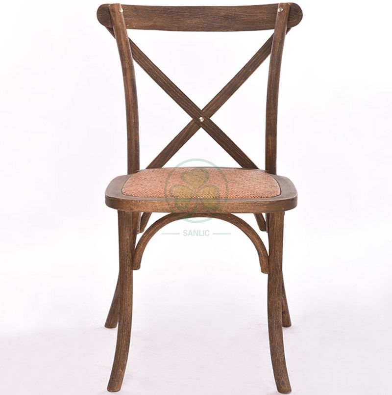 Hotel Banquet X Back Dining Chairs with Wood Grain Wiredrawing   SL-W1814RGXB