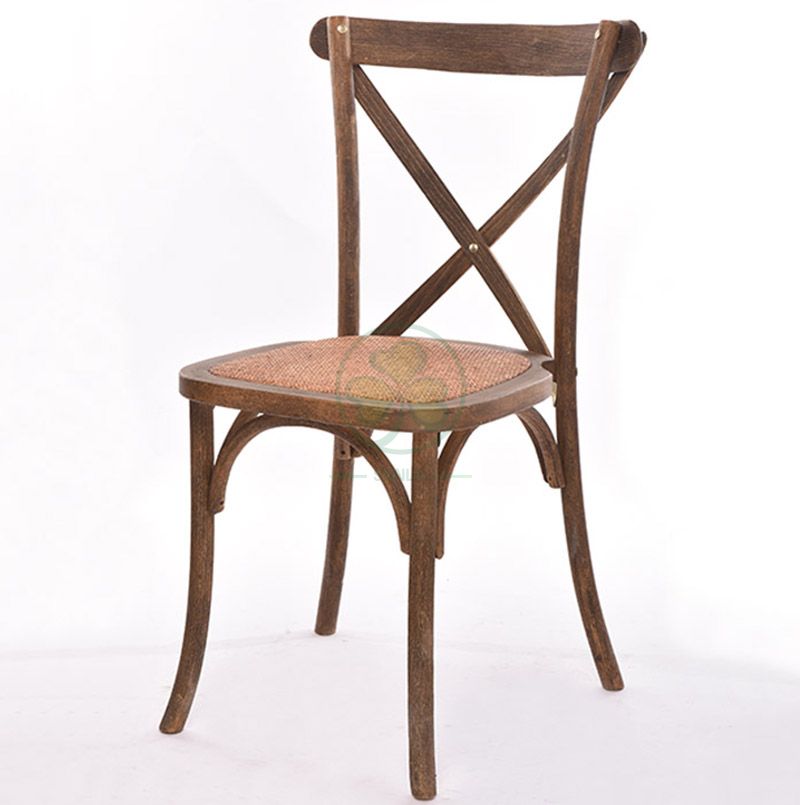 Hotel Banquet X Back Dining Chairs with Wood Grain Wiredrawing   SL-W1814RGXB