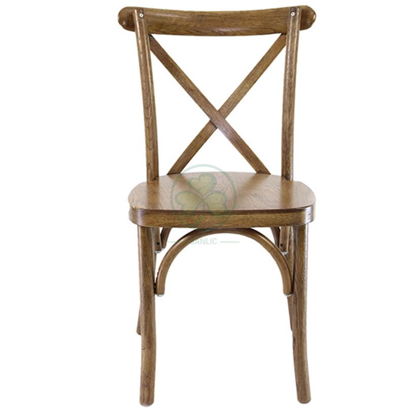 Wholesale Hot Sale Brown Crossback Dining Chairs for Events   SL-W1815RGXB