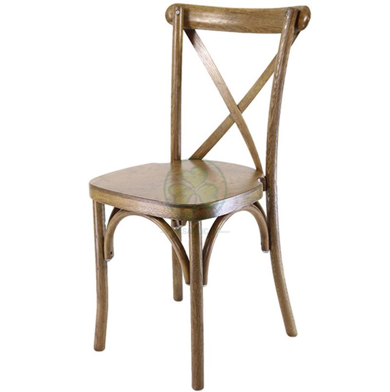 Wholesale Hot Sale Brown Crossback Dining Chairs for Events   SL-W1815RGXB