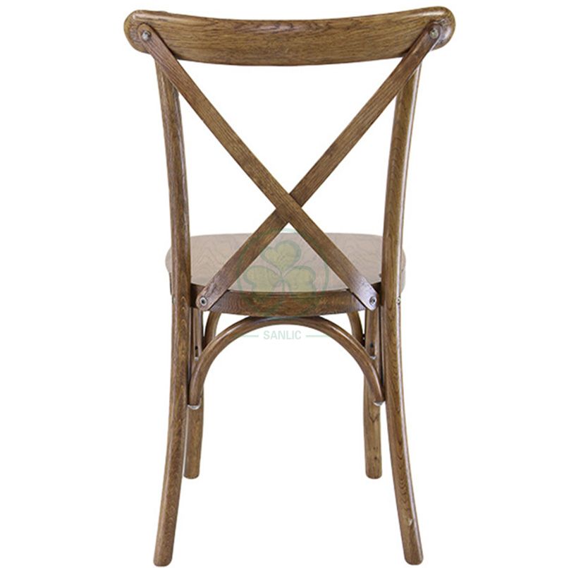 Wholesale Hot Sale Brown Crossback Dining Chairs for Events   SL-W1815RGXB