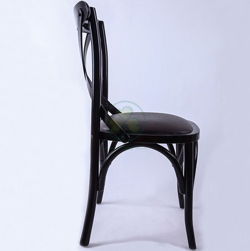 Factory Wholesale Black Wooden Crossback Chairs   SL-W1818RGXB