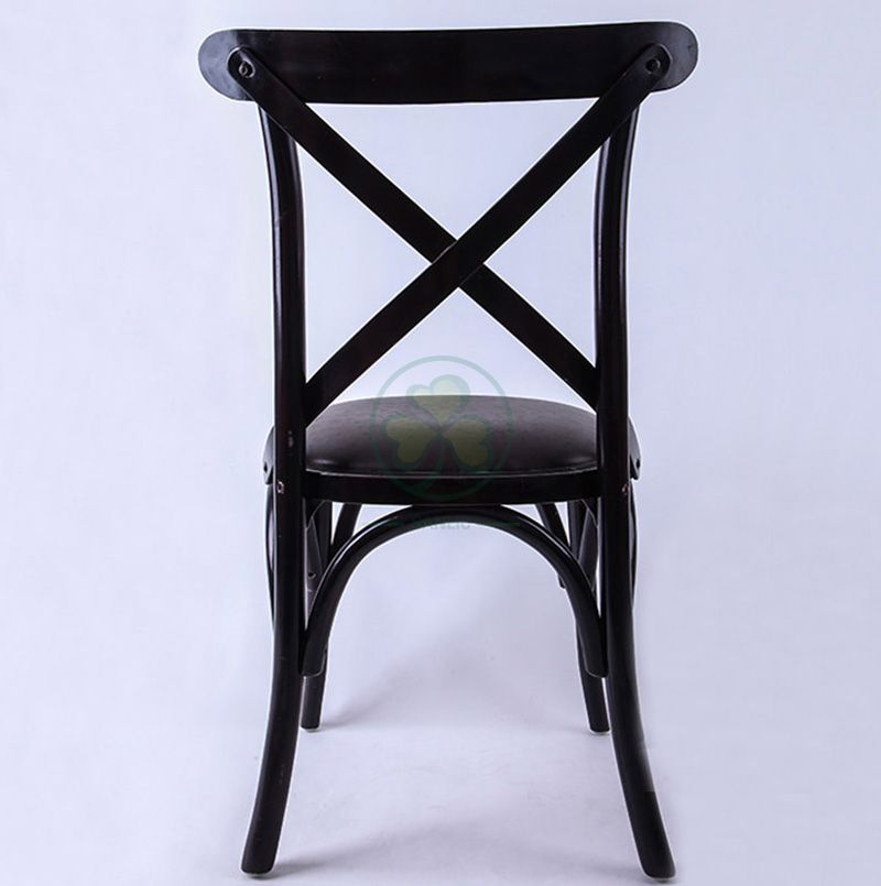 Factory Wholesale Black Wooden Crossback Chairs   SL-W1818RGXB