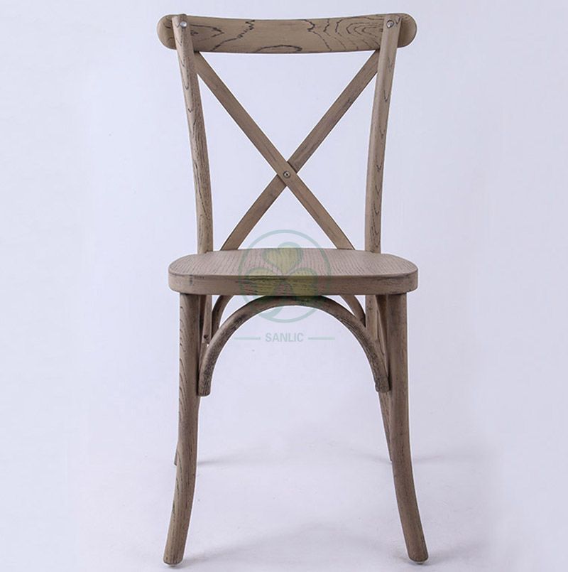 Bespoke Event Oak Wood Farmhouse Crossback Chair   SL-W1824RGXB