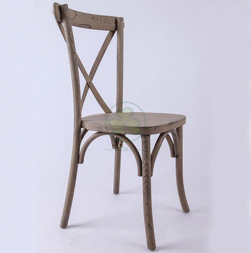 Bespoke Event Oak Wood Farmhouse Crossback Chair   SL-W1824RGXB