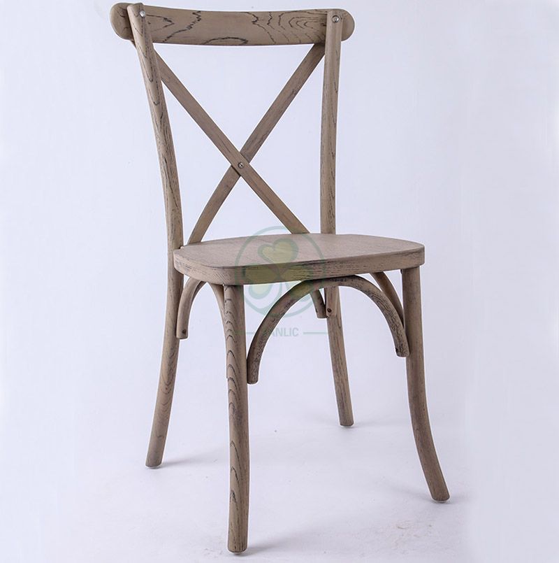 Bespoke Event Oak Wood Farmhouse Crossback Chair   SL-W1824RGXB