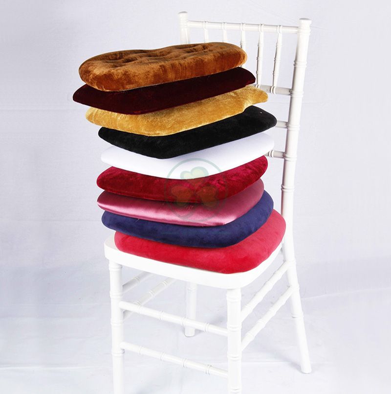 Event Rental Hard Seat Cushions by Velvet with Velcros SL-F1911HVCV