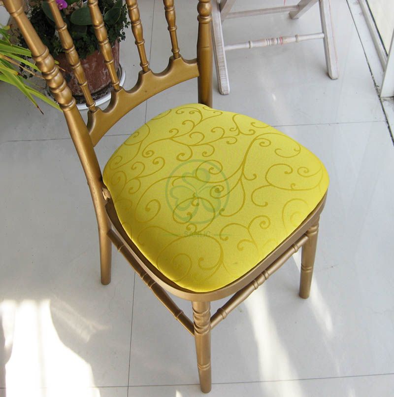 Customized Hard Jacquard Chiavari Chair Cushion with Velcros  SL-F1924HJCV