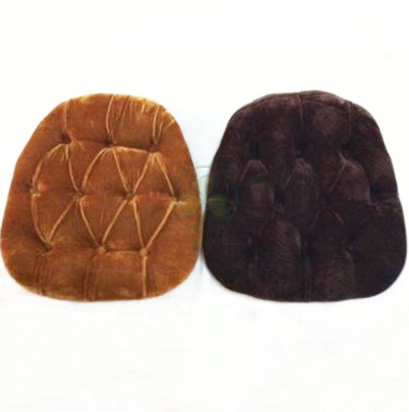 Customized Hard Pleuche Tufted Seat Cushion with Velcros SL-F1923HPTV