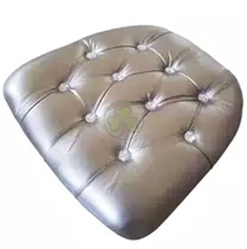 Bespoke Hard Faux Leather Diamonded Chair Cushion with Velcros  SL-F1922HFDV