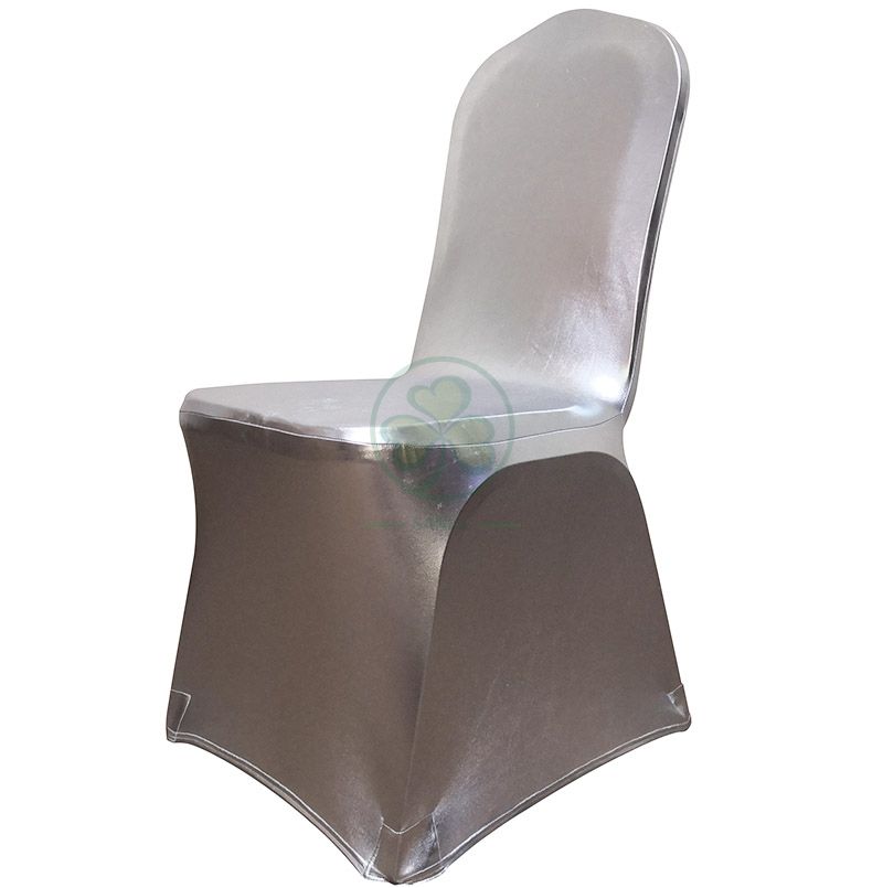 High Quality Spandex Metallic Glittering Shiny Banquet Chair Cover SL-F1942SMCC