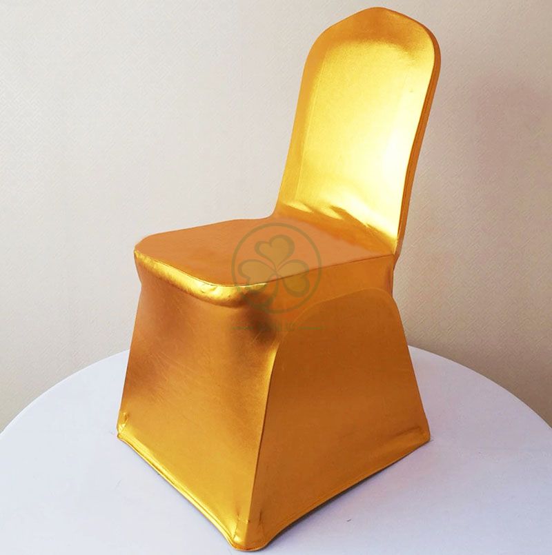 High Quality Spandex Metallic Glittering Shiny Banquet Chair Cover SL-F1942SMCC