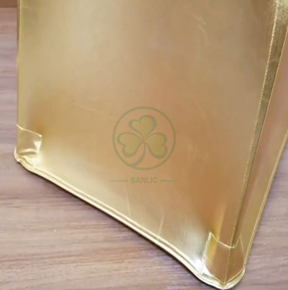 Popular Spandex Metallic Glittering Gold Shiny Dining Chair Cover SL-F1943SMCC