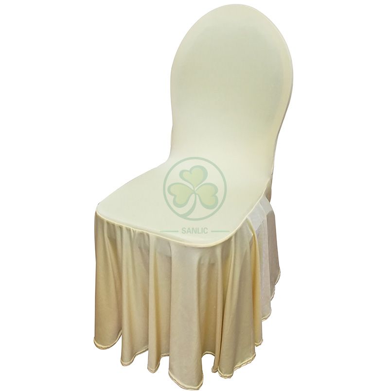 Wholesale Universal Spandex Strechy Ruffled Banquet Chair Cover SL-F1944SRCC