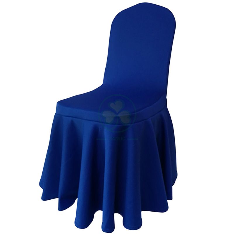 Wedding Pleated Skirt Spandex Chair Cover for Sale SL-F1945SSCC