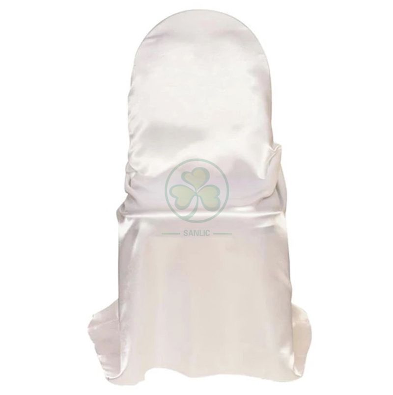 Wholesale Satin Self-Tie Universal Chair Cover White SL-F1956USBC