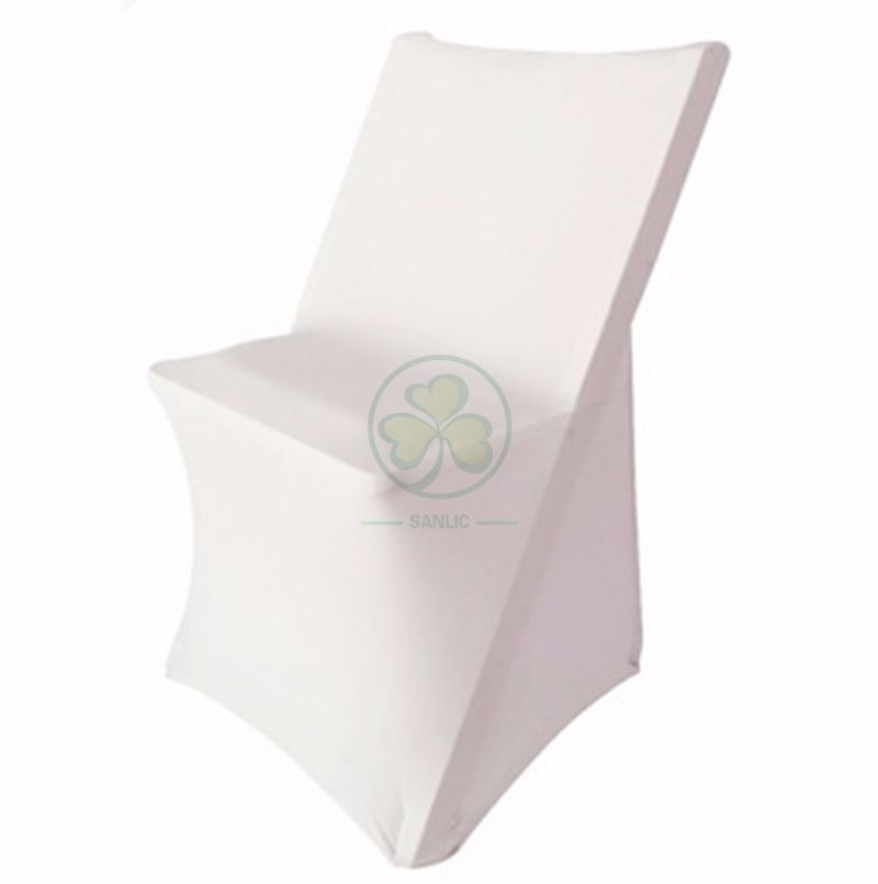 Wholesale White Spandex Stretch Folding Chair Cover SL-F1963SSFC