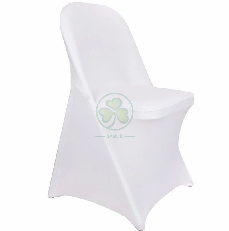 Wholesale White Spandex Stretch Folding Chair Cover SL-F1963SSFC