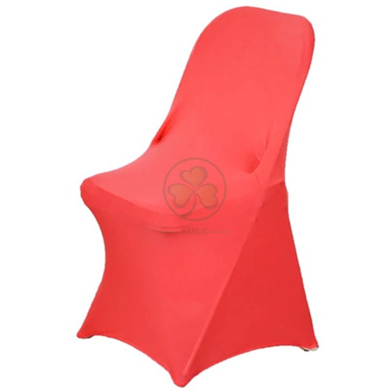 Direct Factory Stretchy Spandex Fitted Folding Chair Cover Red SL-F1965SSFC