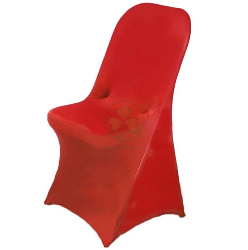 Direct Factory Stretchy Spandex Fitted Folding Chair Cover Red SL-F1965SSFC
