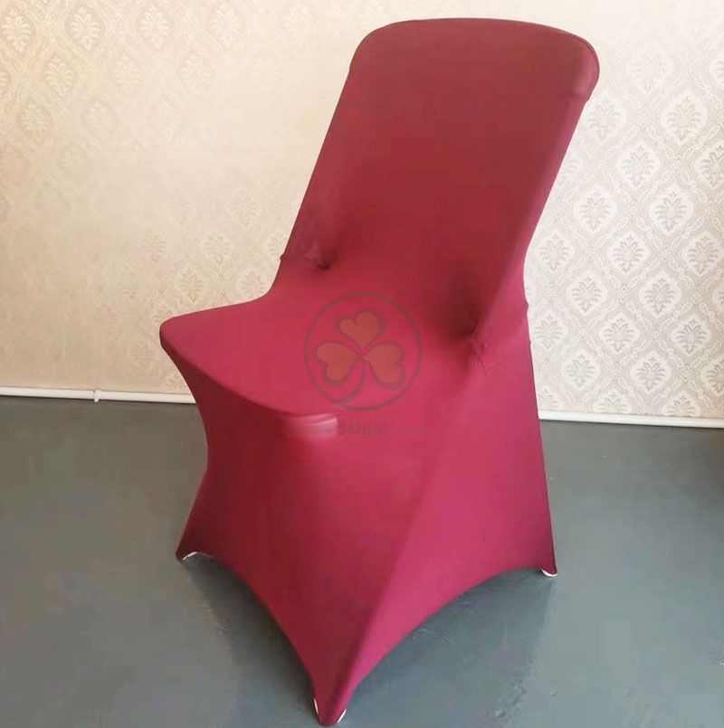 Direct Factory Stretchy Spandex Fitted Folding Chair Cover Red SL-F1965SSFC