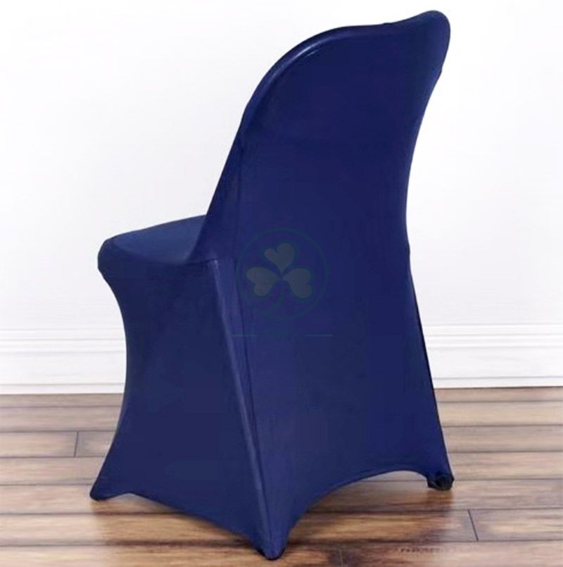 Popular Polyester Spandex Foldable Wedding Chair Covers for Sale Royal Blue SL-F1966SSFC