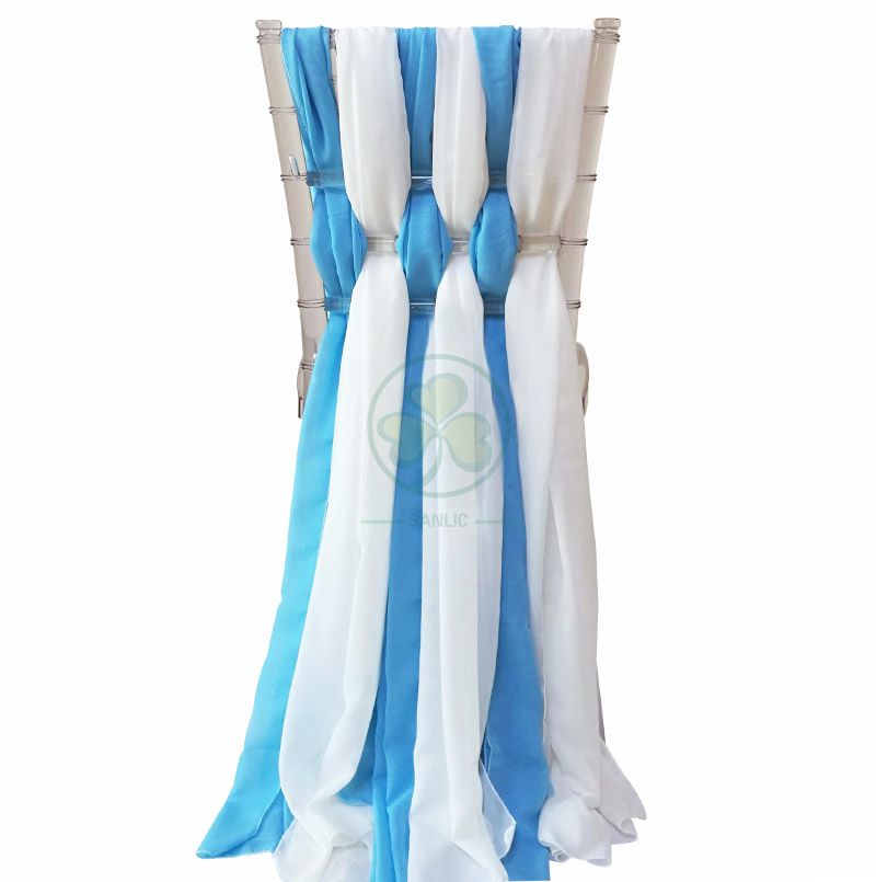 Fancy Wedding Chiffon Chair Sash Cover for Chiavari Chair Decoration SL-F1973FCSC