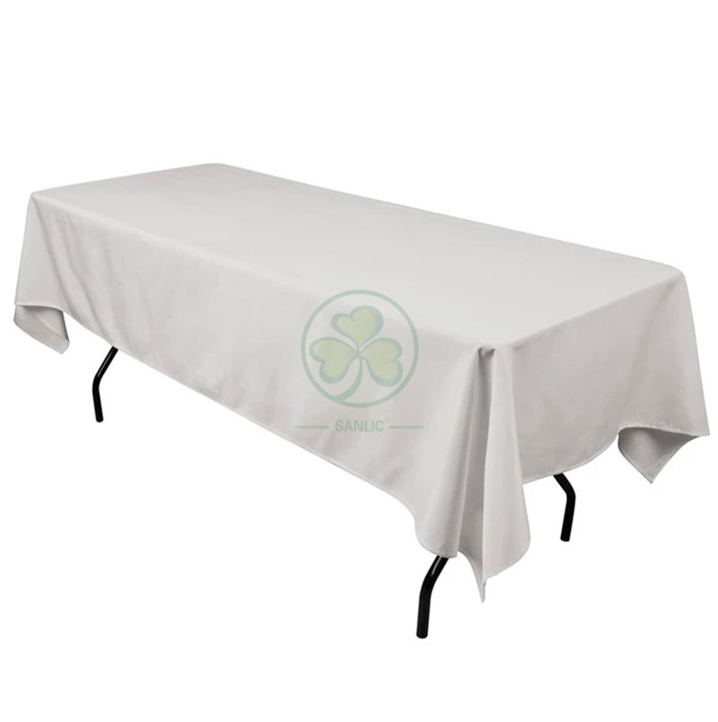 Wholesale Black Washable Polyester Outdoor Tablecloths for Rectangular Tables  SL-F1988PRTC