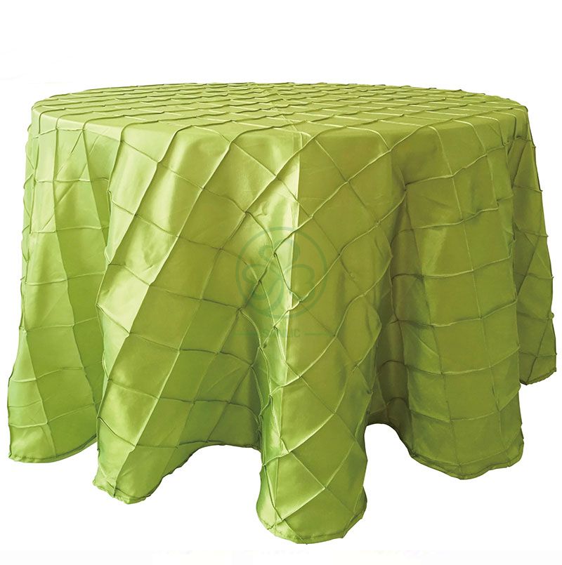 Fancy Garden Pintuck Taffeta Dining Tablecloth Table Cover SL-F1992CTTC