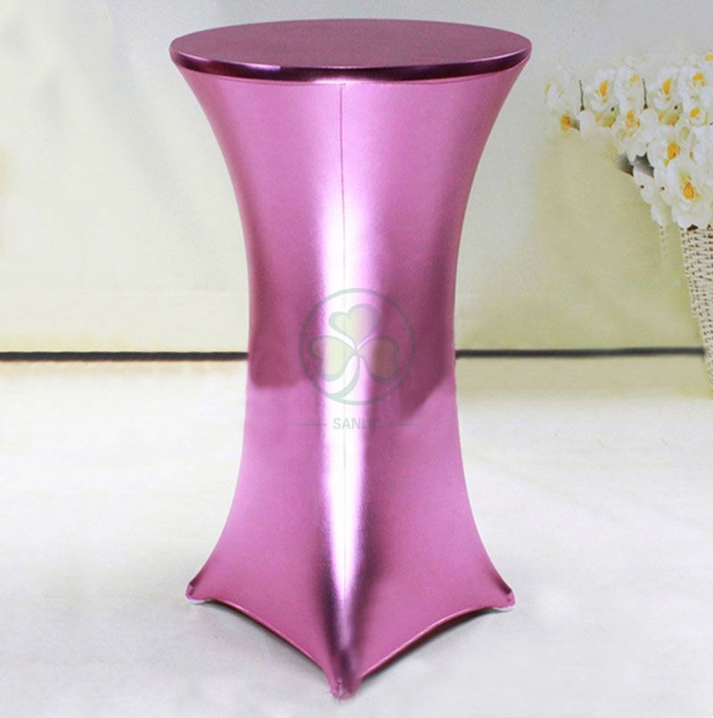 Metallic Gold Stretch Spandex High Bar Table Covers SL-F1998SBTC