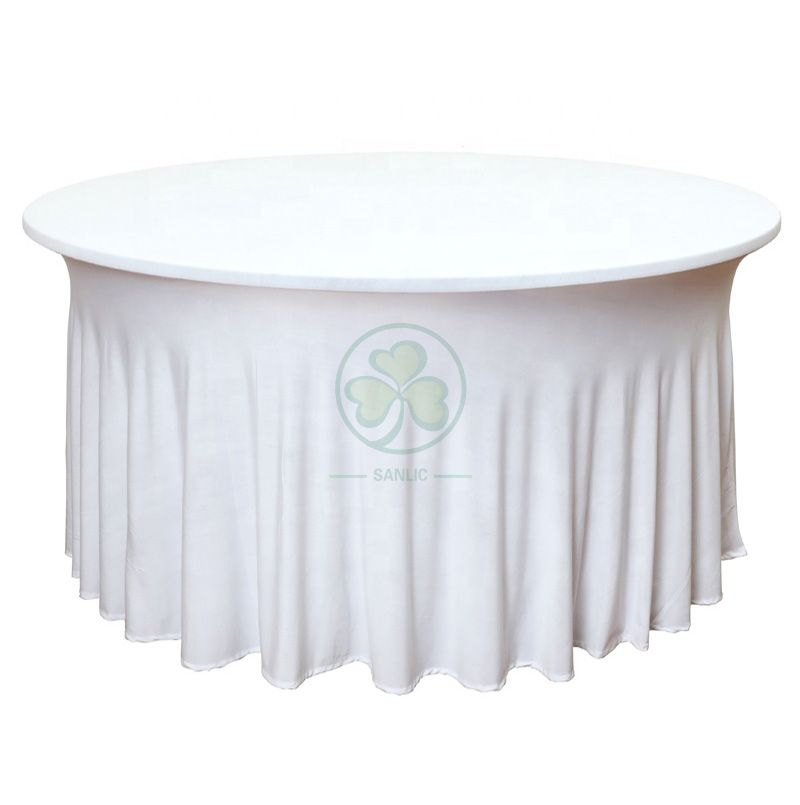 Elastic Wavy Spandex Round Table Covers for Sale SL-F1999WSTC