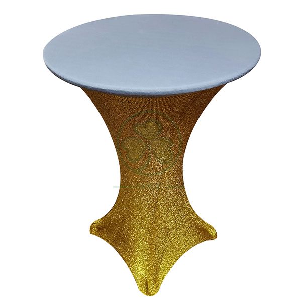Custom Spandex Round Table Topper Stretch Table Cap For Weddings and Events Decoration SL-F2001SRTC