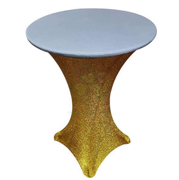 Custom Spandex Round Table Topper Stretch Table Cap For Weddings and Events Decoration SL-F2001SRTC