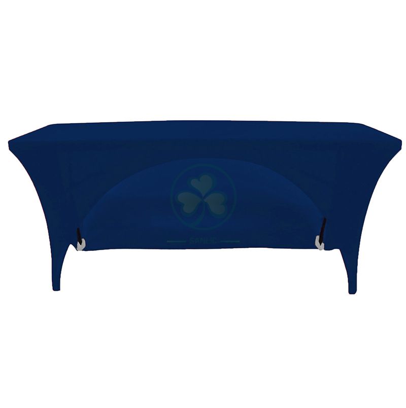 Popular High Quality 6FT Rectangular Open-Back Stretch Spandex Table Cover SL-F2002OBST
