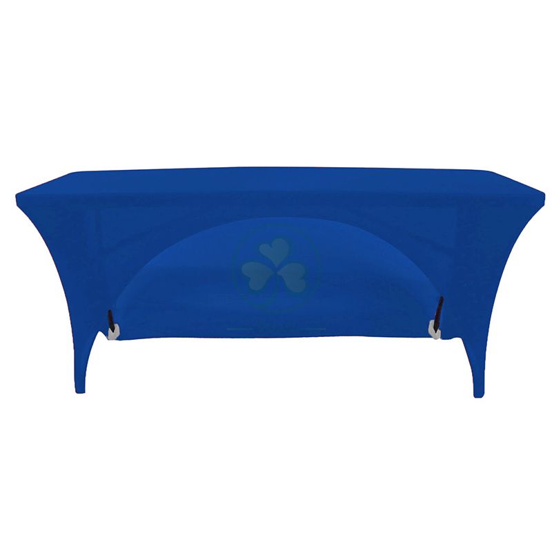 Popular High Quality 6FT Rectangular Open-Back Stretch Spandex Table Cover SL-F2002OBST