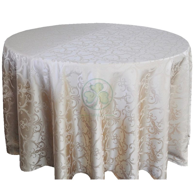 Custom Jacquard Damask Wedding Table Cloth SL-F2018JDTC