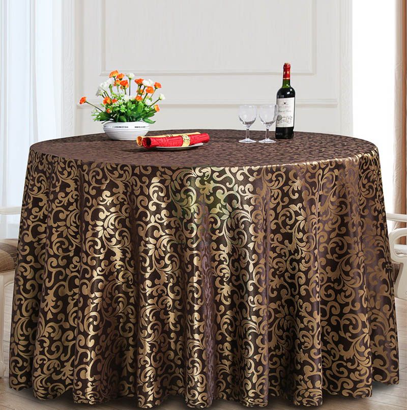 Custom Jacquard Damask Wedding Table Cloth SL-F2018JDTC