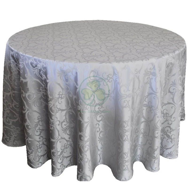 Custom Jacquard Damask Wedding Table Cloth SL-F2018JDTC