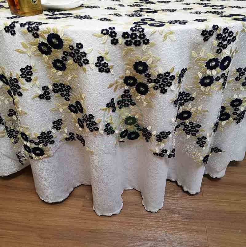 Direct Factory Customized Fancy Table Cloth for Wedding Event Celebrations Decorations SL-F2023CFTC