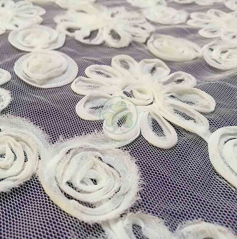 Wholesale Elegant Embroidery Floral Fancy Table Cover for Weddings Christmas Events SL-F2024FTCD