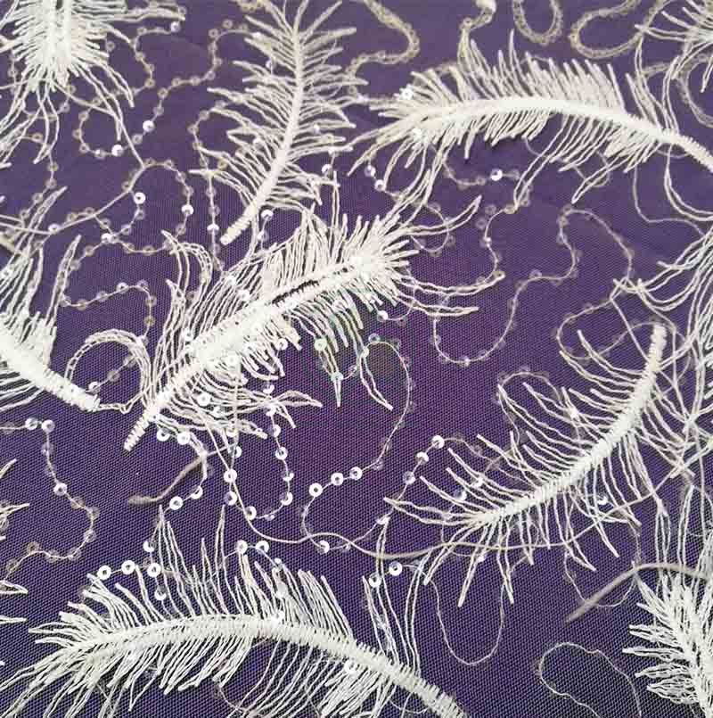 Round Feather Fancy Table Cloth for Wedding Events Xmas Decorations SL-F2031FFTC