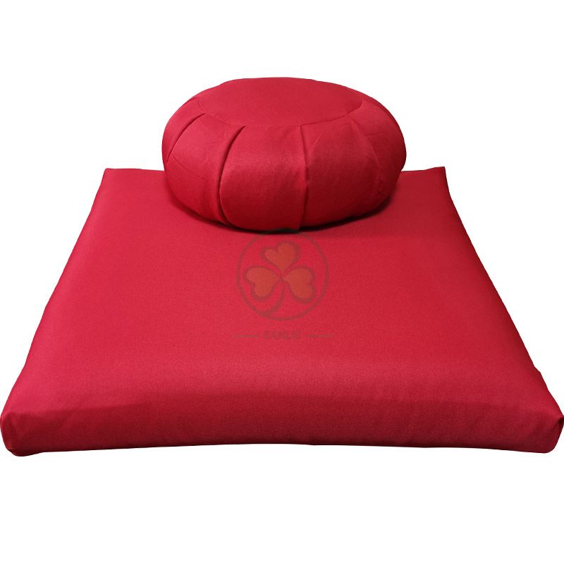 Popular Buckwheat Zafu and Zabuton Meditation Cushion Set Red SL-F2035ZZMC